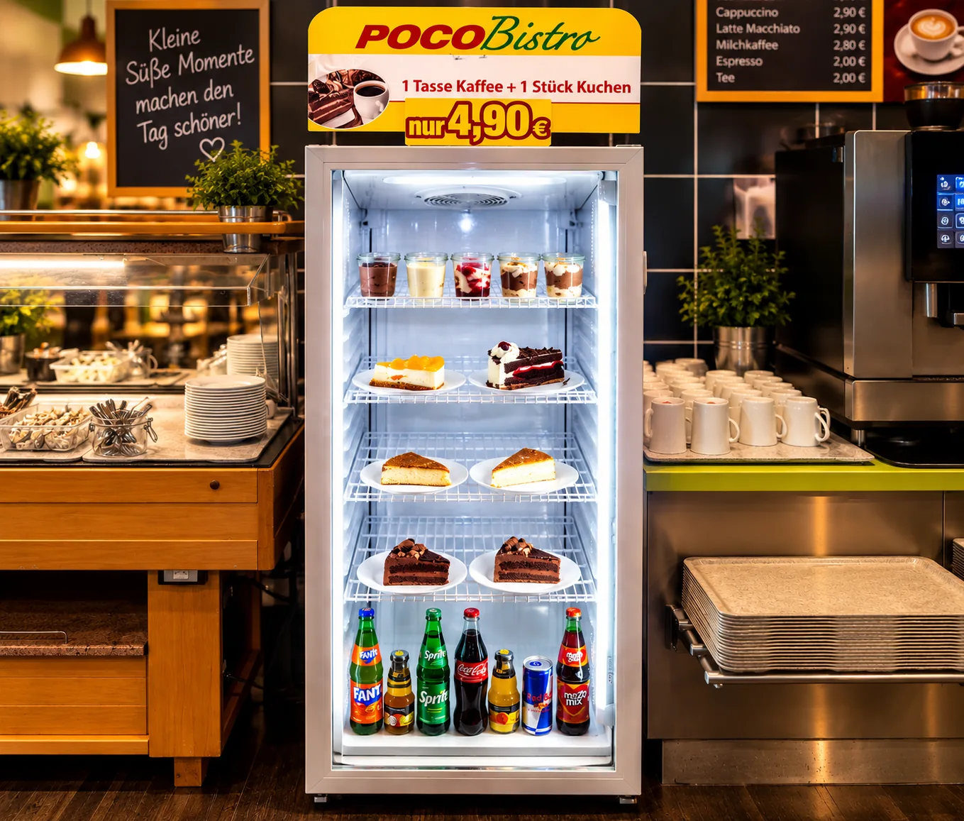 Kaffeeangebot im POCO Bistro